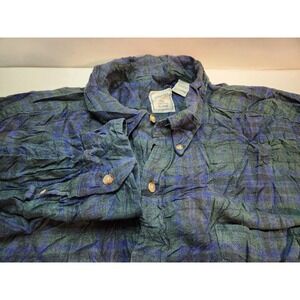 Chaps Plaid Flannel Button‎ Down Shirt Mens 2XT Long Sleeve